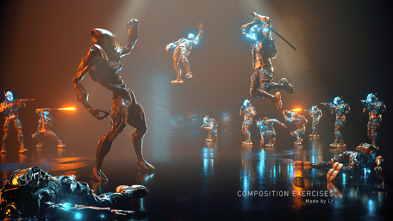 异形风格图打光构图练习