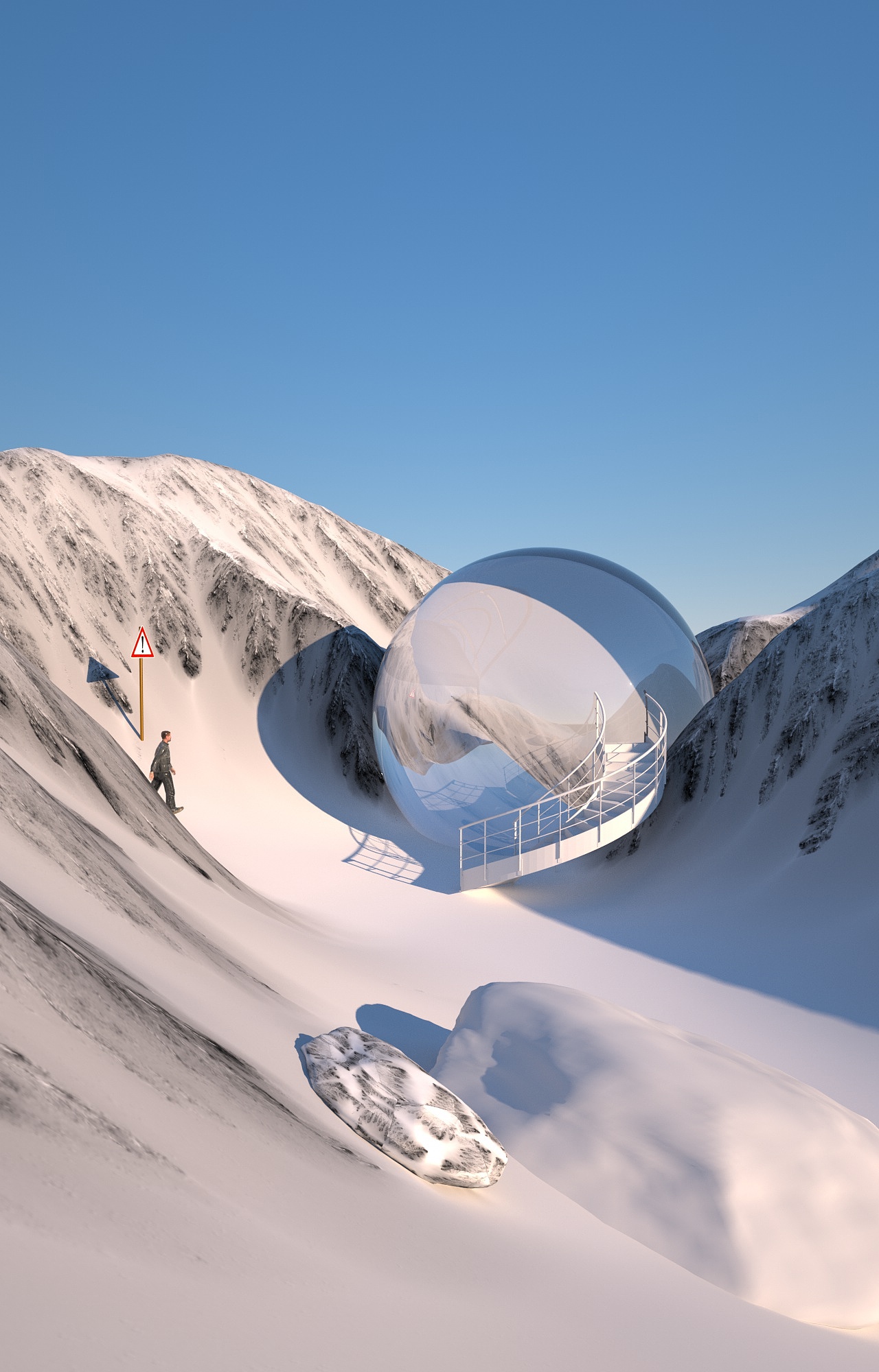 c4d 雪山 oc渲染器