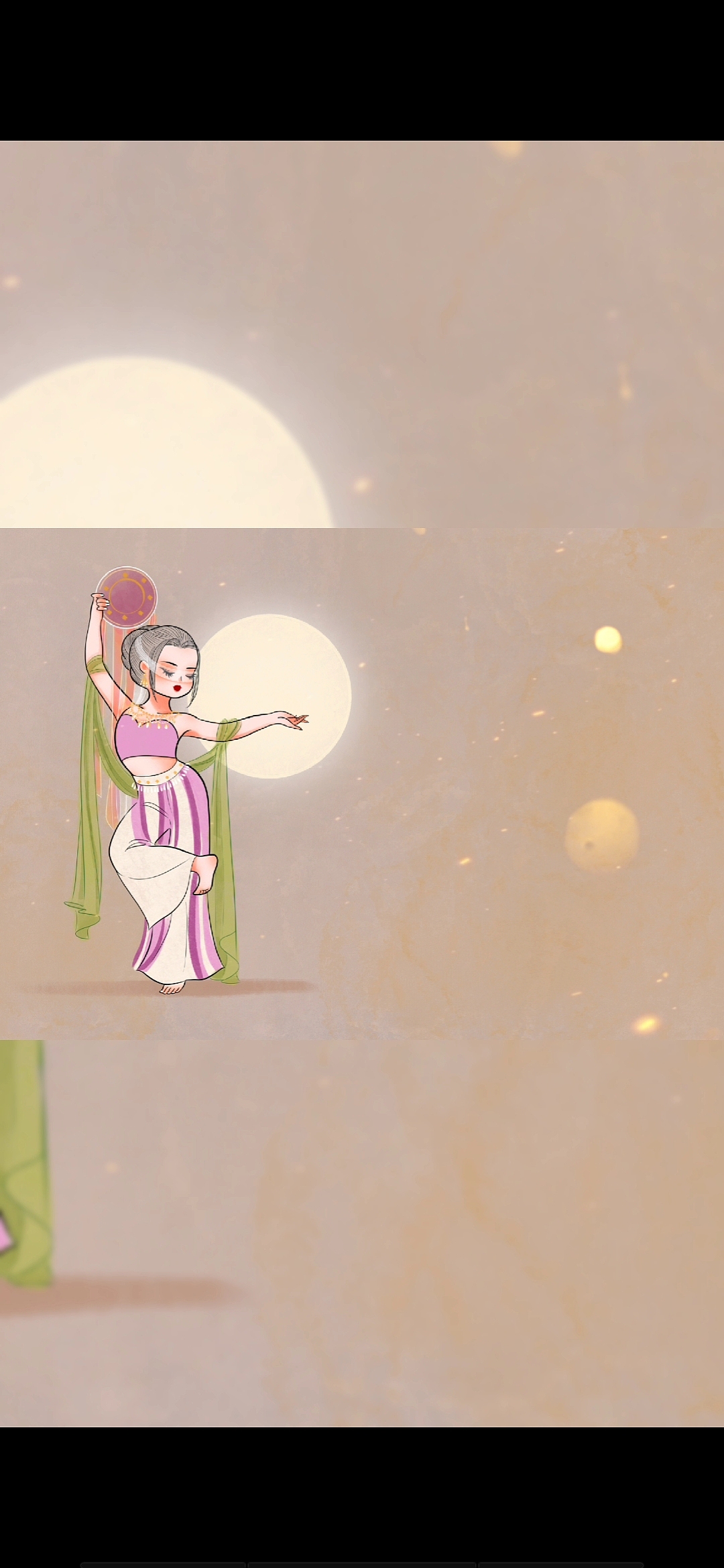 apple丁原创插画中秋节汉服中国舞