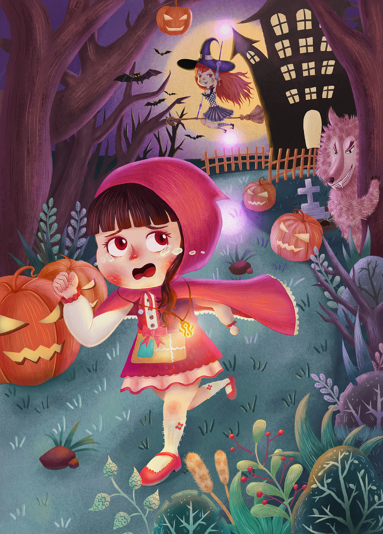 兒插作品-月圓之夜（圖ZMzE2OTE2NzQw） - 兒童插畫 - 站酷設(shè)計(jì)師曉米kkk原創(chuàng)素材 - 站酷ZCOOL