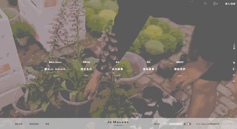 Jomalone 品牌网站web设计