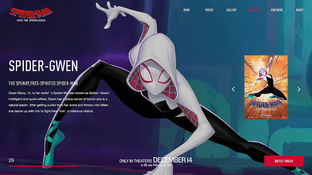 Spider-Man Into the Spider-Verse Webdesign#（图ZMTQwMzIyNDg4） - 企业官网 - 站酷设计师Sawyerchan原创素材 - 站酷ZCOOL