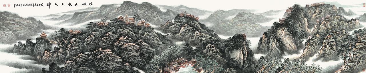 庞奉昌崆峒山题材作品（图ZMTExMjE0ODMy） - 绘画 - 站酷设计师艺昌画轩原创素材 - 站酷ZCOOL