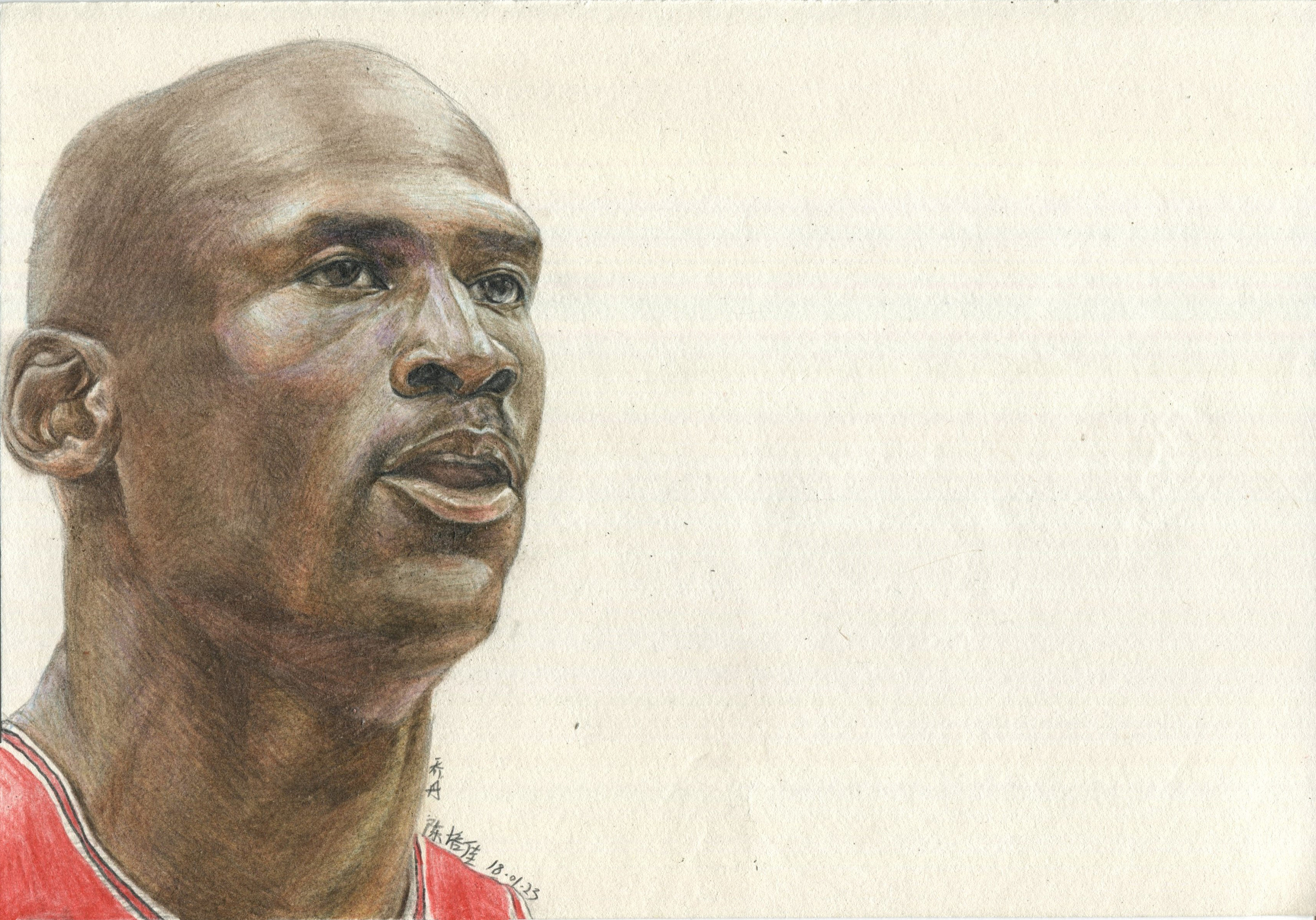 nba公牛王朝 彩铅手绘篮球明星