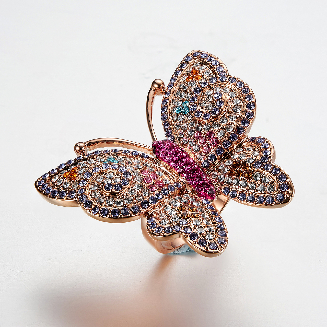 珠宝摄影戒指 饰品动物蝴蝶 水晶原创