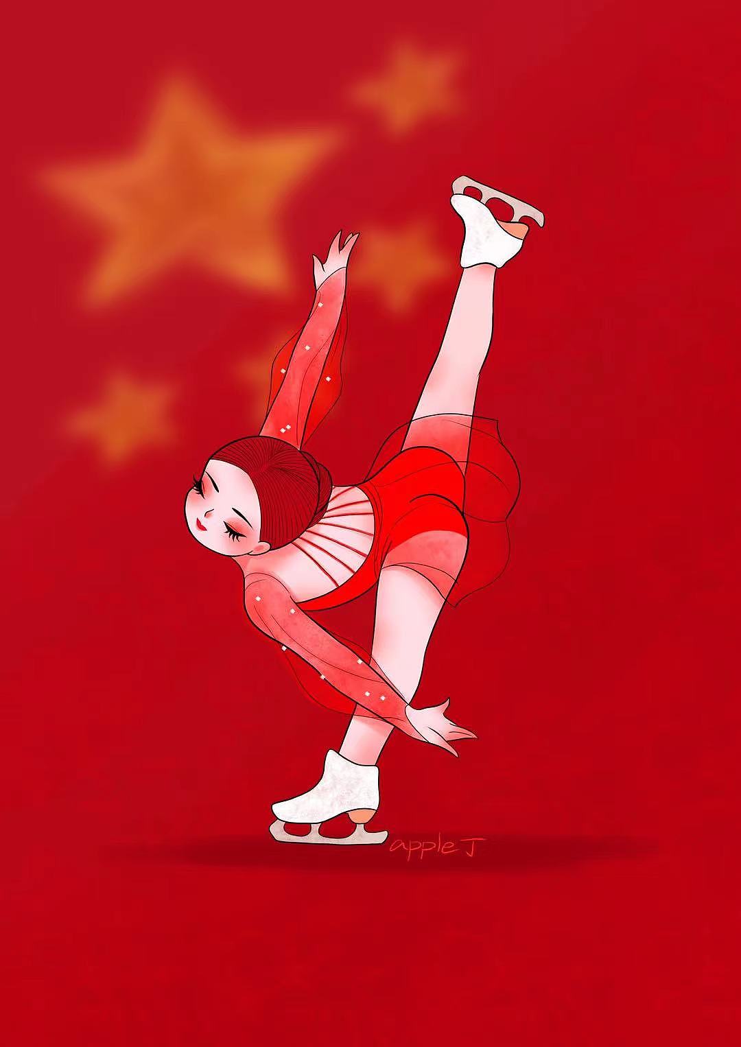原创/中国队9899奥运会|插画|创作习作|apple丁 - 原创作品
