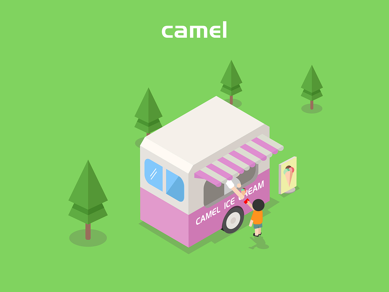 骆驼卖雪糕（图ZODYwNTI3MjQ=） - 创作习作 - 站酷设计师骆驼lhy原创素材 - 站酷ZCOOL
