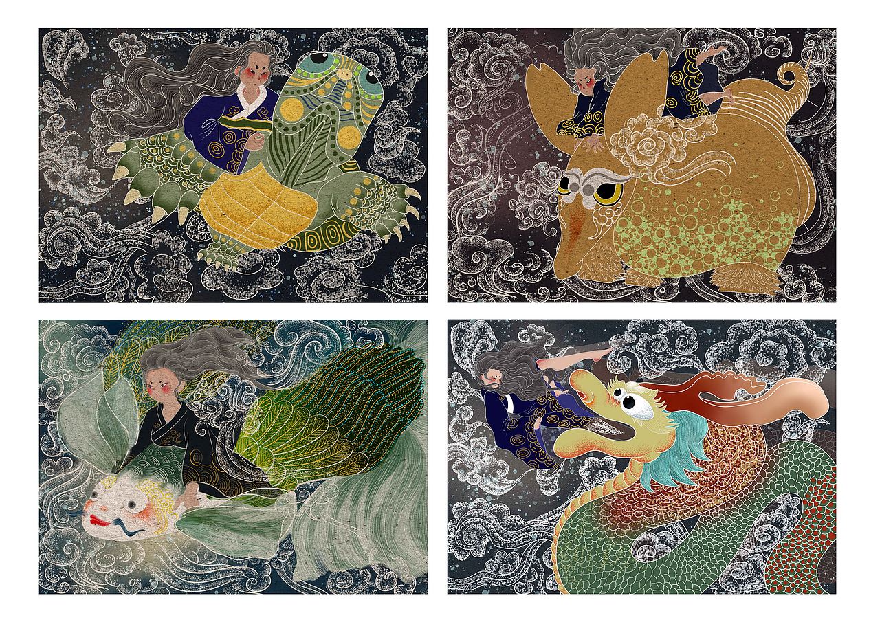 山海经系列插画（图ZMjMyNDczOTQ0） - 商业插画 - 站酷设计师大叫一怪原创素材 - 站酷ZCOOL