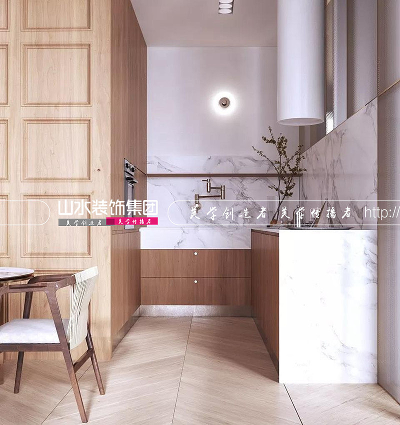 轻奢原木风,小户型新中式就该这样装修设计,典范!