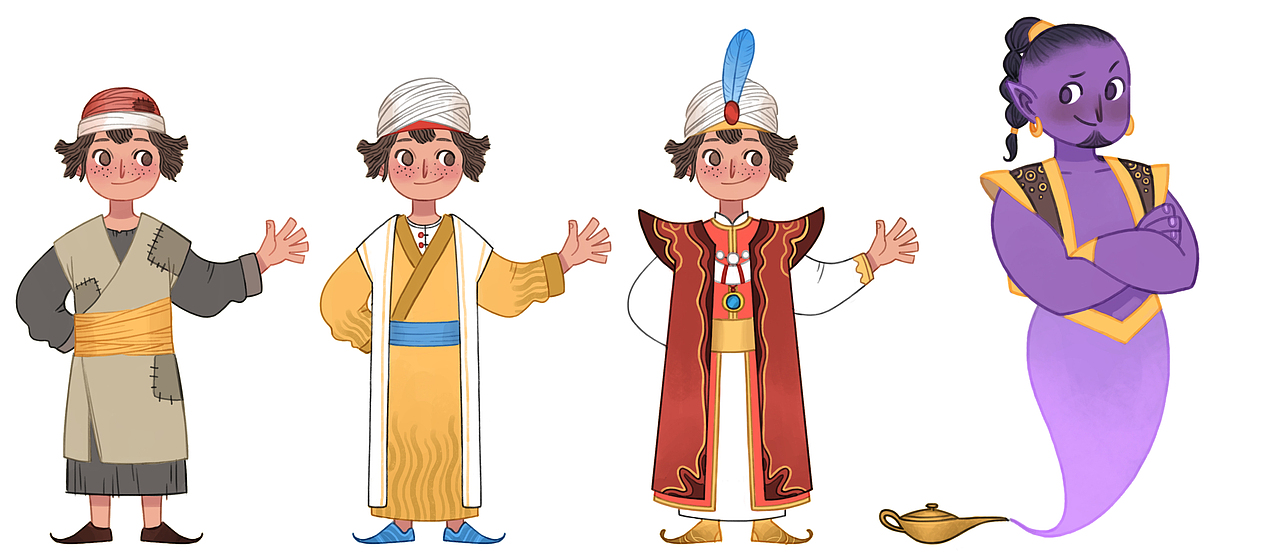 阿拉丁神灯—文章书籍插图