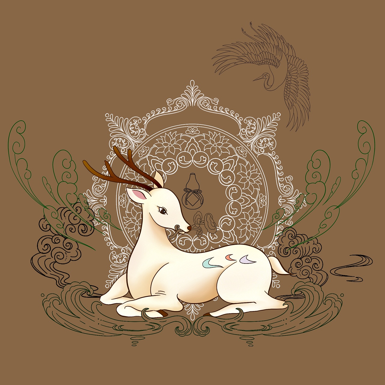 敦煌九色鹿2|插画|创作习作|nienier - 原创作品 - 站酷 (zcool)