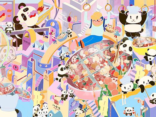 卓越intown烫烫火锅局|火锅插画（个人主页-ZNDk2ODE5OTI=） - 商业插画 - 站酷设计师罗罗flora原创素材 - 站酷ZCOOL