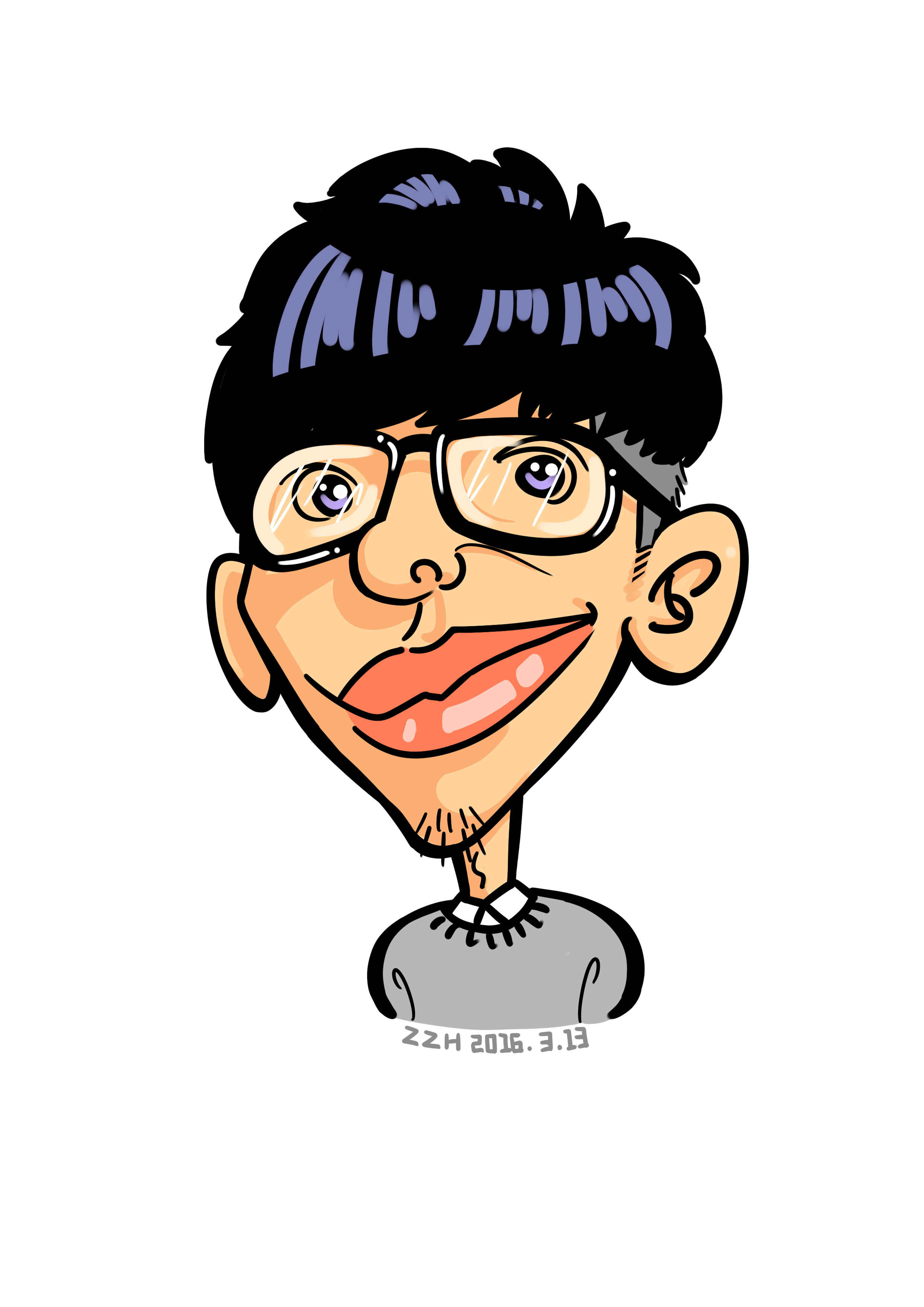 q版头像设计(练笔)|动漫|肖像漫画|zh_辉太懒 - 原创作品 - 站酷