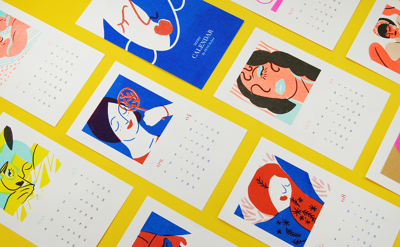2020 MADWOMEN 日历（图ZMTkzMjEyNjQ4） - 图案 - 站酷设计师卡爆彭原创素材 - 站酷ZCOOL