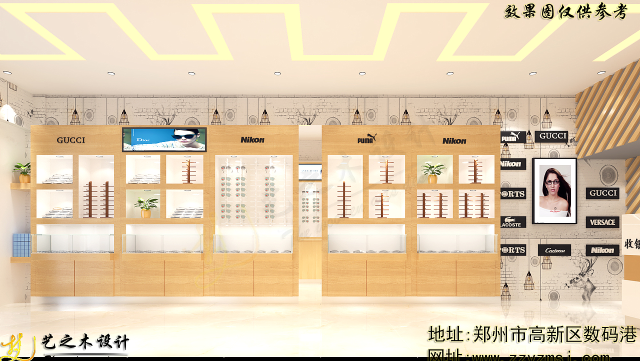 中北眼镜，眼镜店装修，展柜设计，艺之木展柜（图ZMTUxMTE4NDE2） - 家装设计 - 站酷设计师艺之木展柜设计原创素材 - 站酷ZCOOL