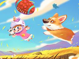 两只猫一柯基和我 