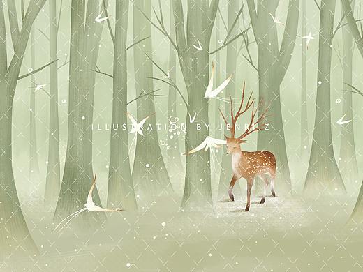森林之鹿（個(gè)人主頁-ZNDA3ODcwOTI=） - 商業(yè)插畫 - 站酷設(shè)計(jì)師JenriZ原創(chuàng)素材 - 站酷ZCOOL