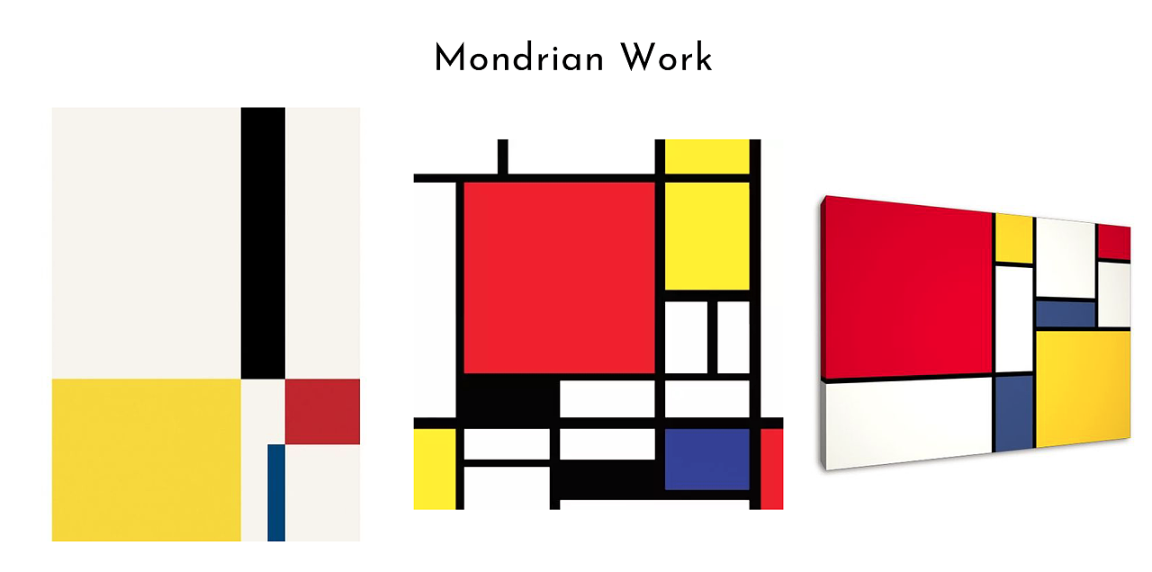 sanit laurent伊夫圣罗兰也通过mondrian的格子画创作一批红黄蓝格的"