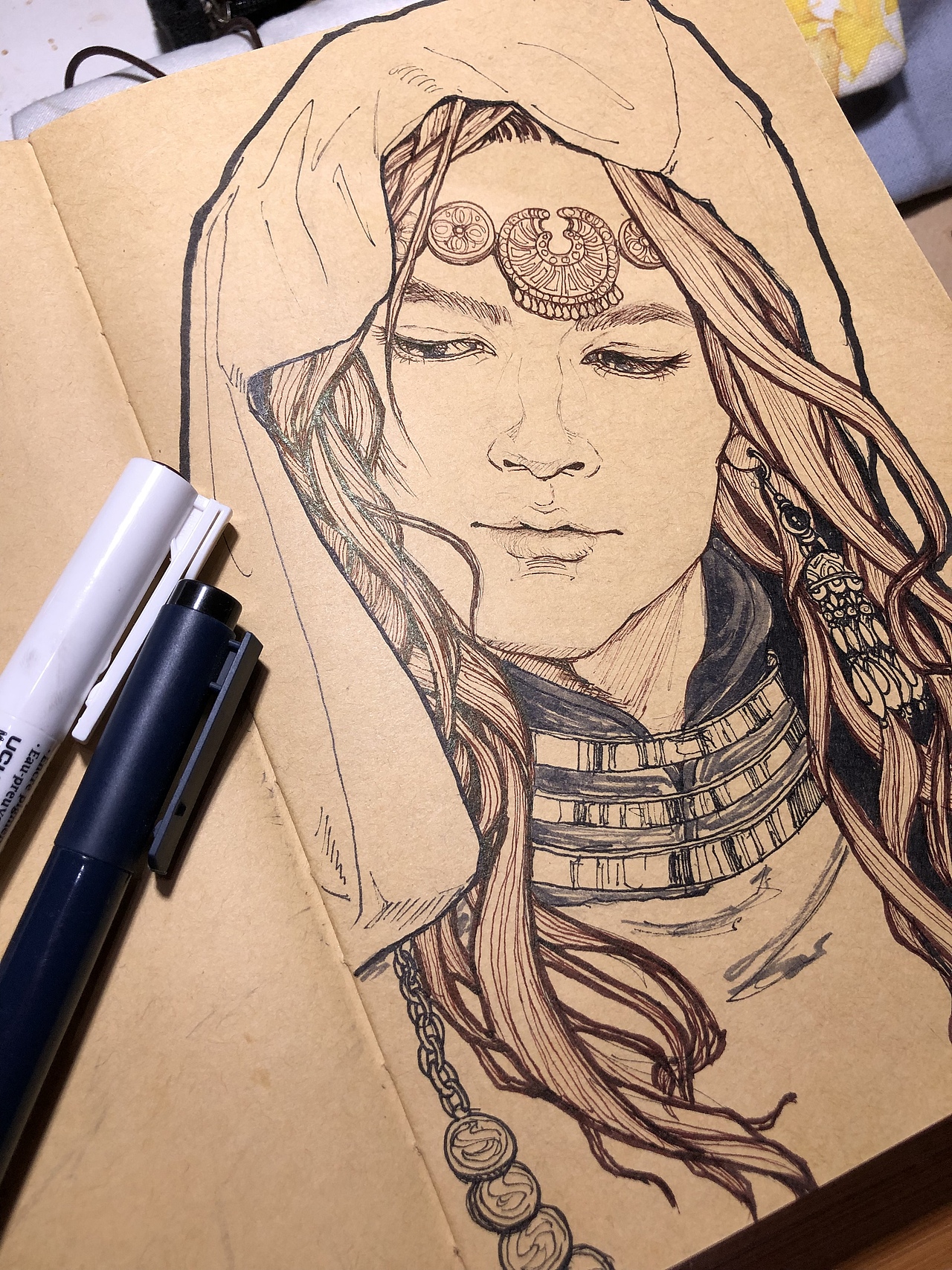 【手绘】民族风男子头像