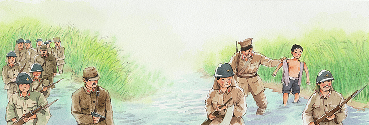 水彩插画小英雄雨来（已出版）（图ZODUyMDU5MjA=） - 儿童插画 - 站酷设计师影可洛夫斯基原创素材 - 站酷ZCOOL