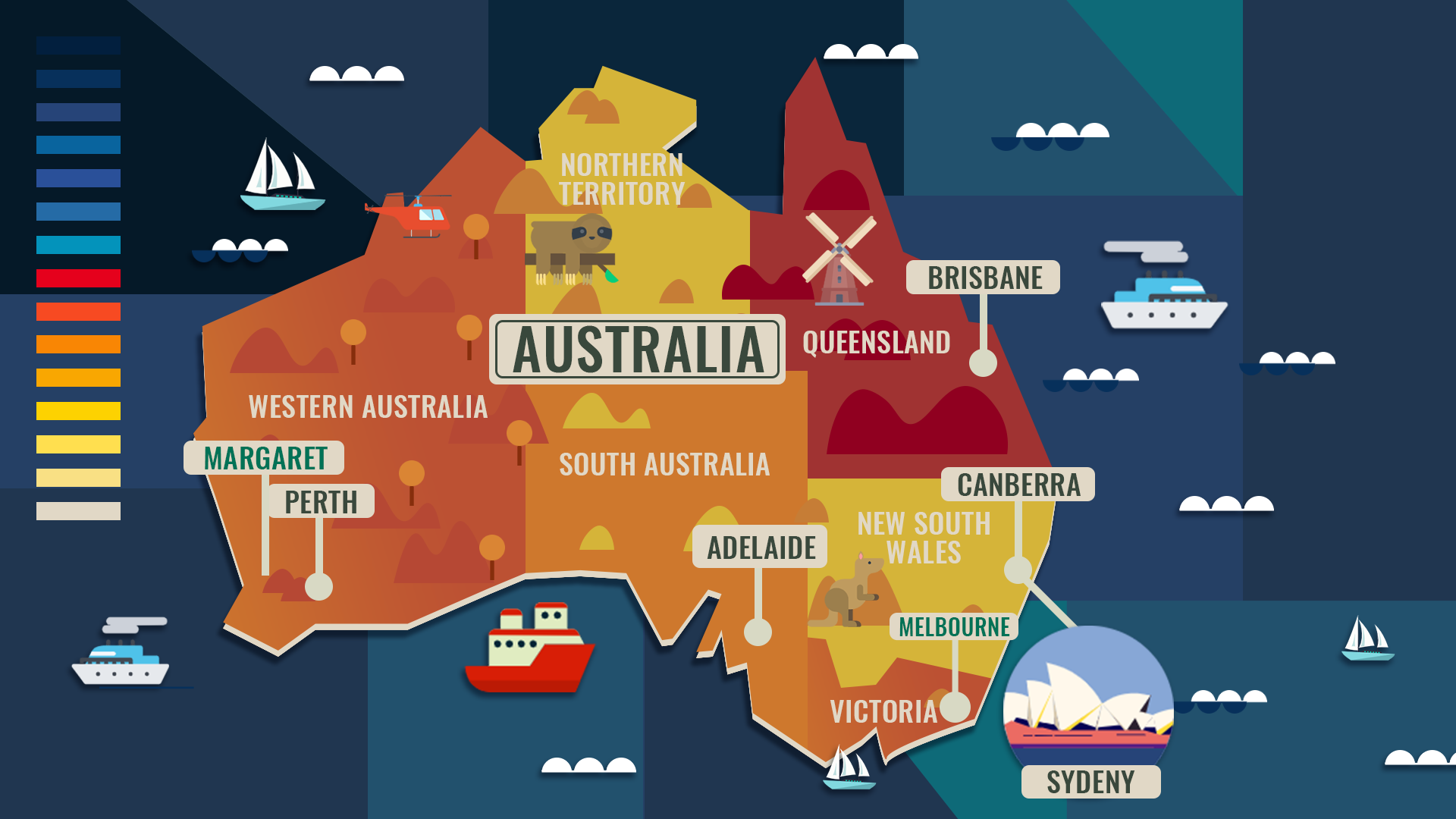 澳大利亚地图 - 澳大利亚地图高清版 - 澳大利亚地图中文版