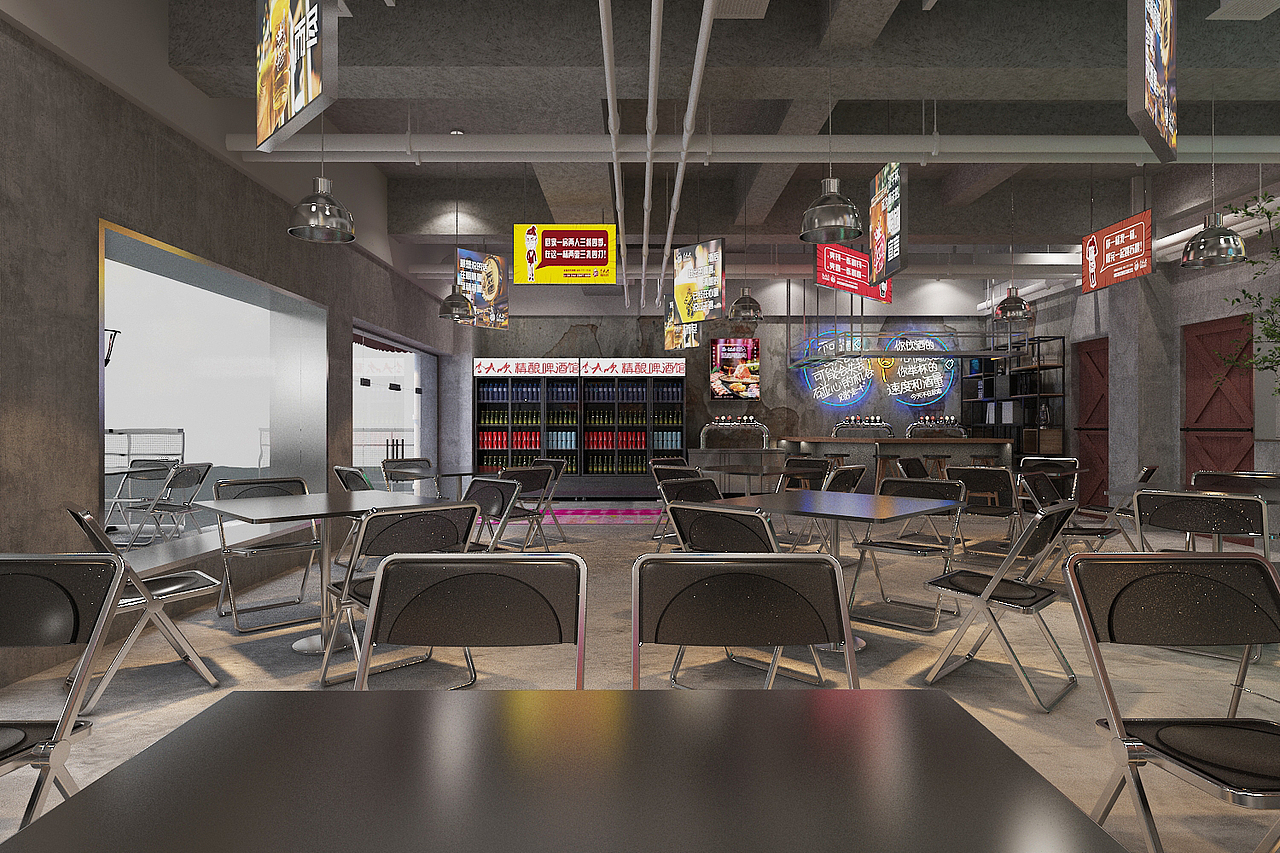 精酿啤酒小酒馆店面设计,工业风,叙利亚,小酒馆