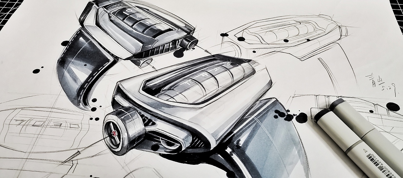 产品手绘| 近期工业设计手绘练习02