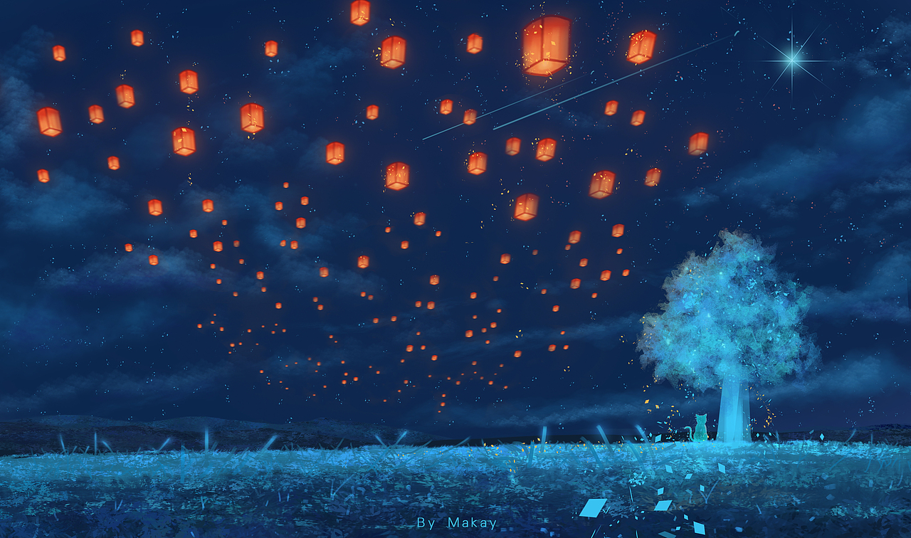繁星|插画|创作习作|makay_原创作品-站酷(zcool)