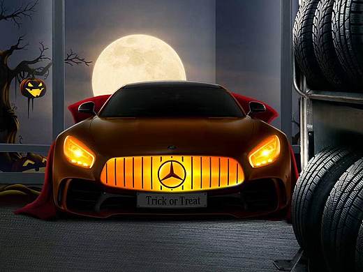 梅赛德斯奔驰-仁孚中国-万圣节主视觉创意设计 