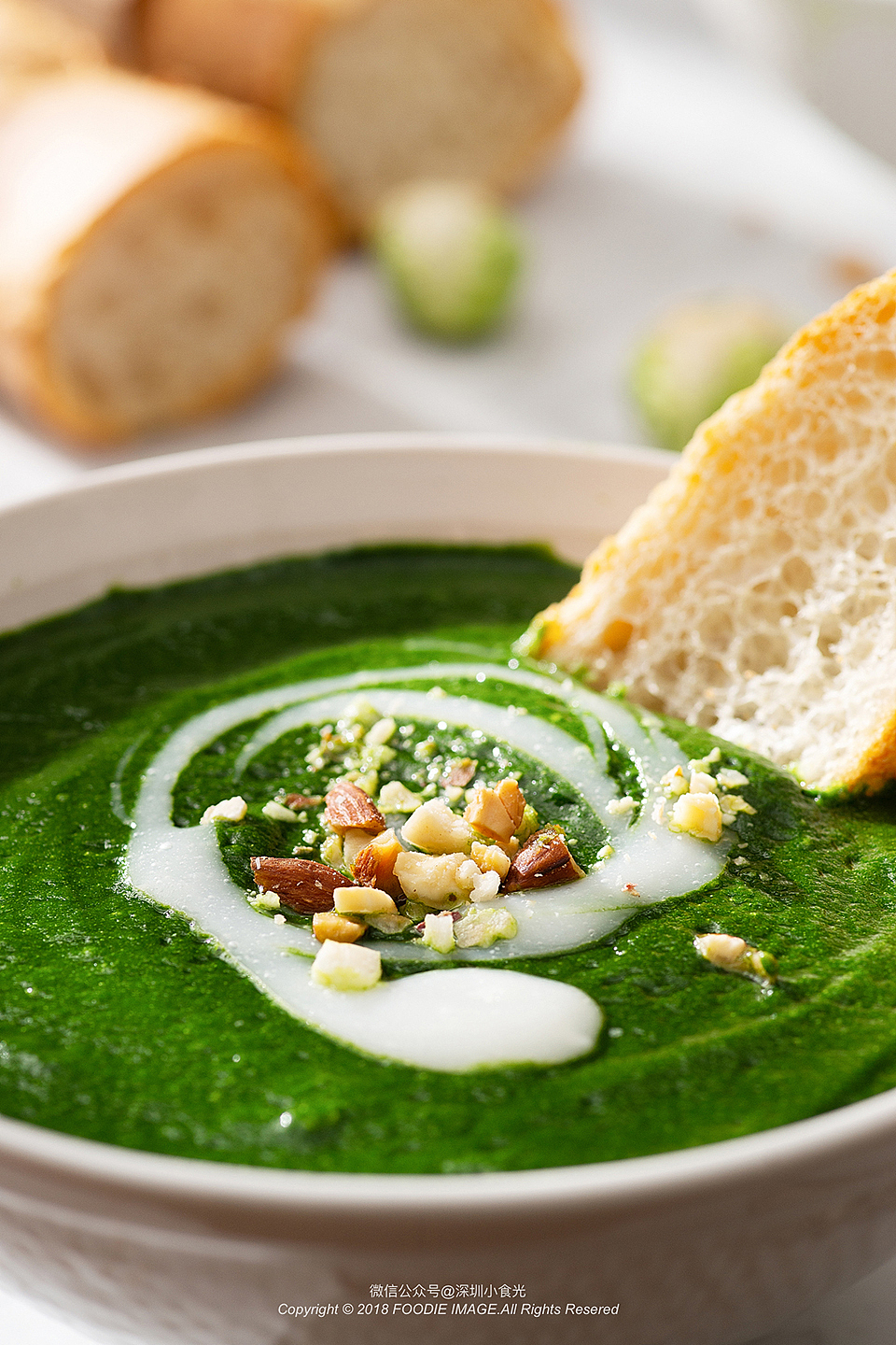 美食摄影—— 菠菜浓汤