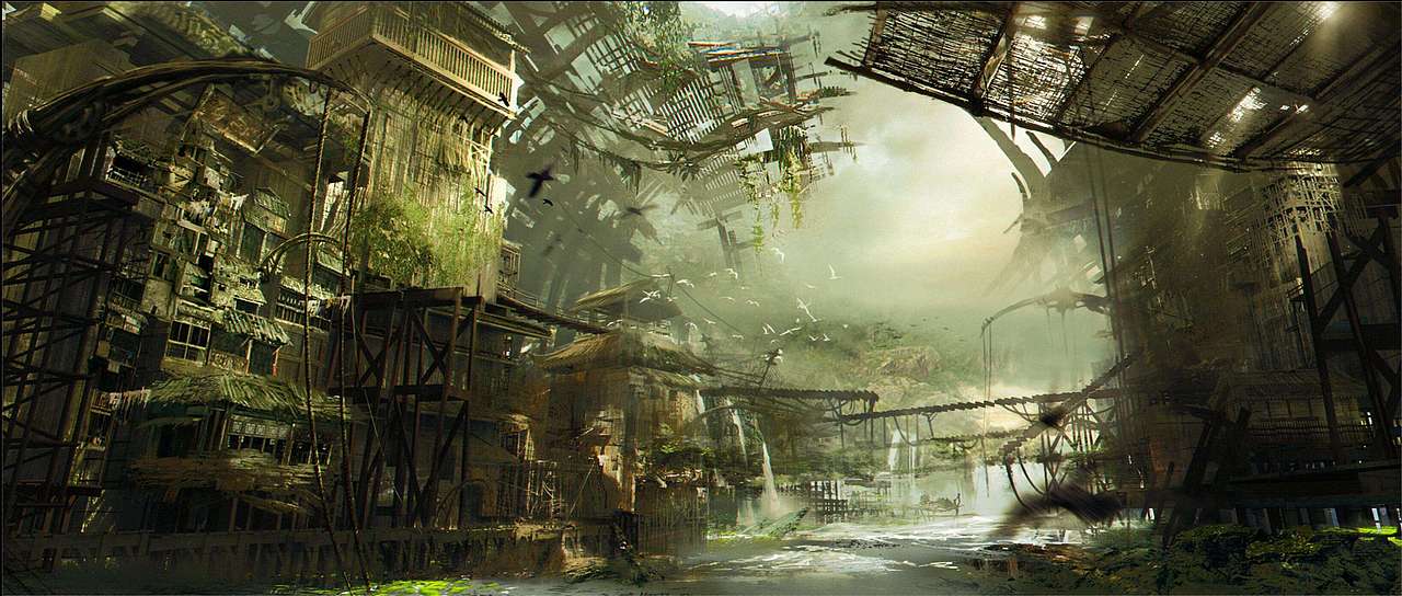 废船村（图ZMTcwMzEwNDY0） - 概念设定 - 站酷设计师德咩原创素材 - 站酷ZCOOL