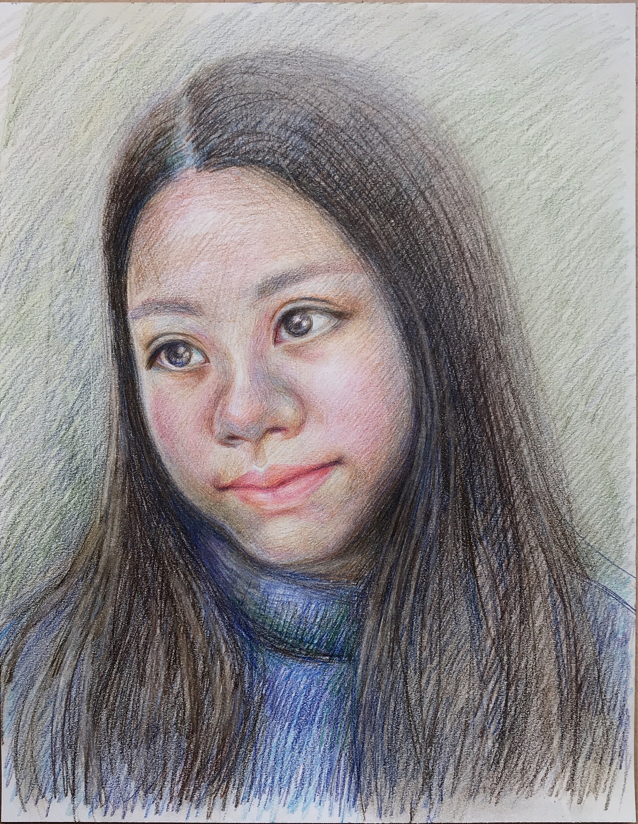 彩铅肖像《谢老师》