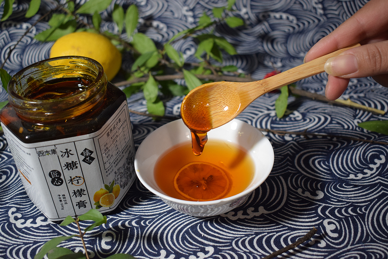 源本集·冰糖柠檬膏 标签设计+产品拍摄