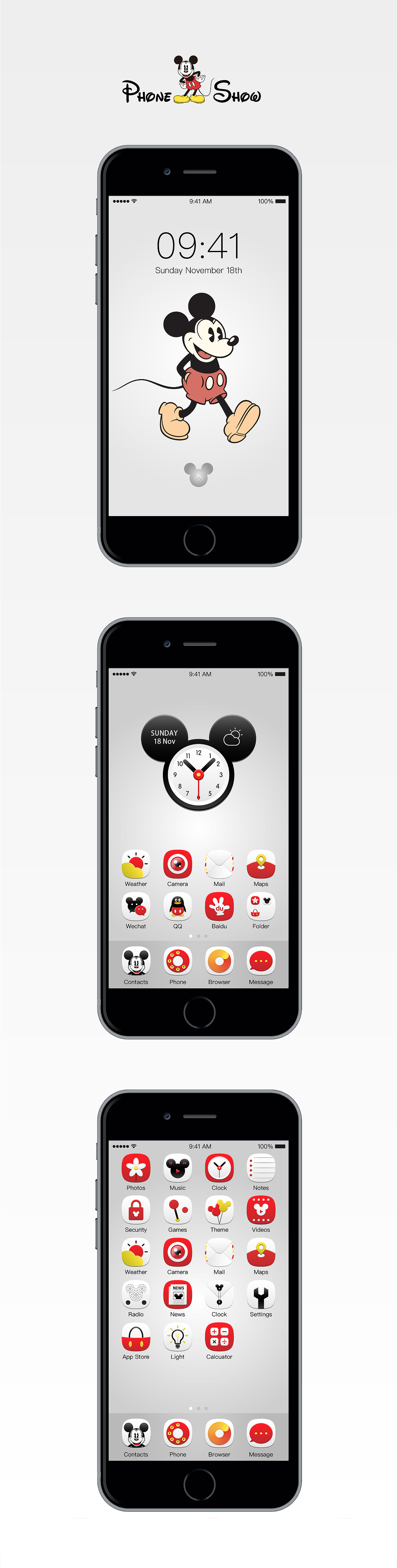 Mickey 主题的 icon 设计（图ZNjk5NTkzNjg=） - 图标 - 站酷设计师hfivestar原创素材 - 站酷ZCOOL