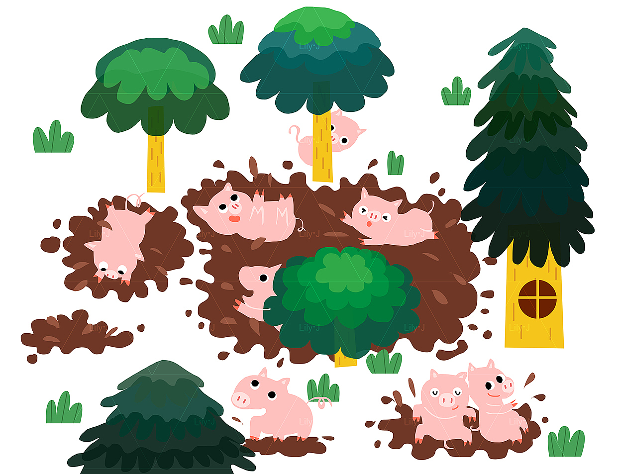 咕咕森林（圖ZMTUxMTc0NTQ4） - 兒童插畫 - 站酷設(shè)計師LilyJ原創(chuàng)素材 - 站酷ZCOOL