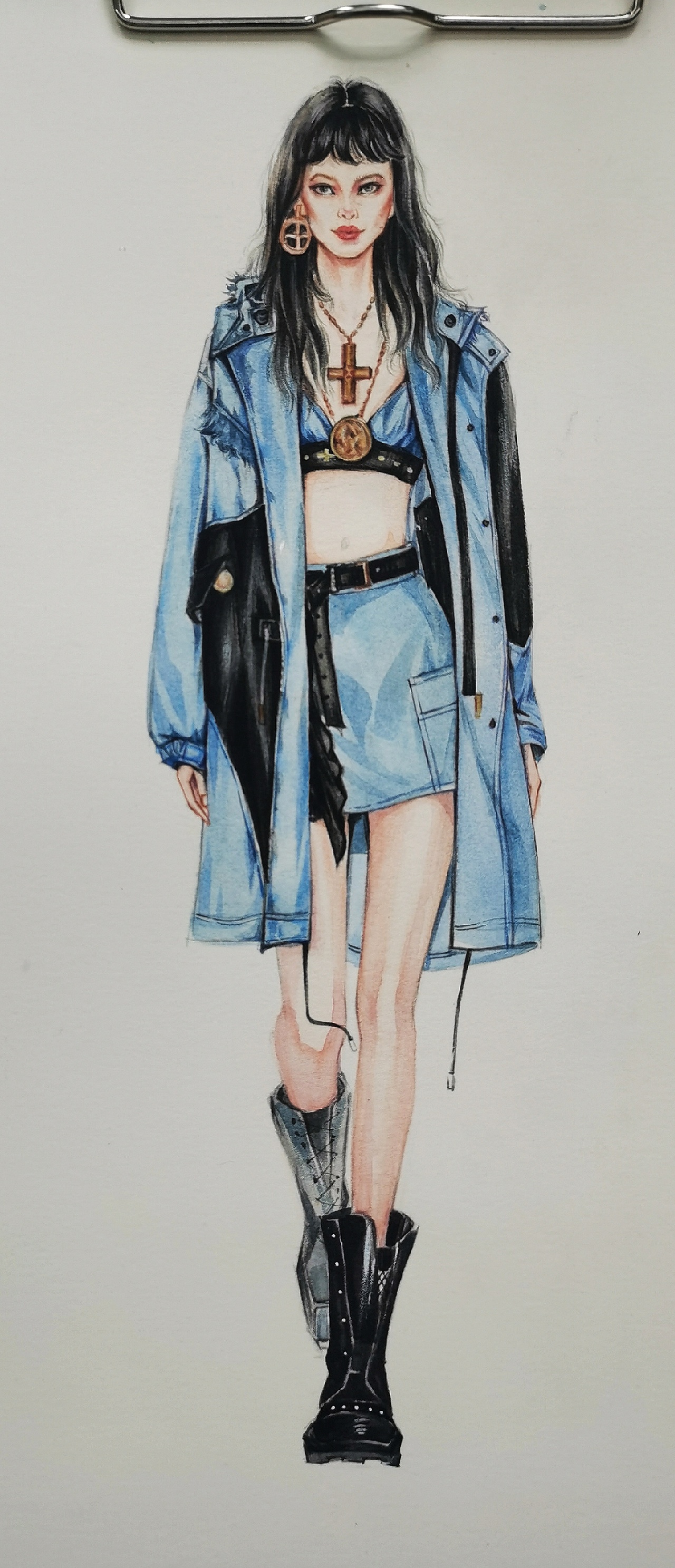 水彩服装效果图