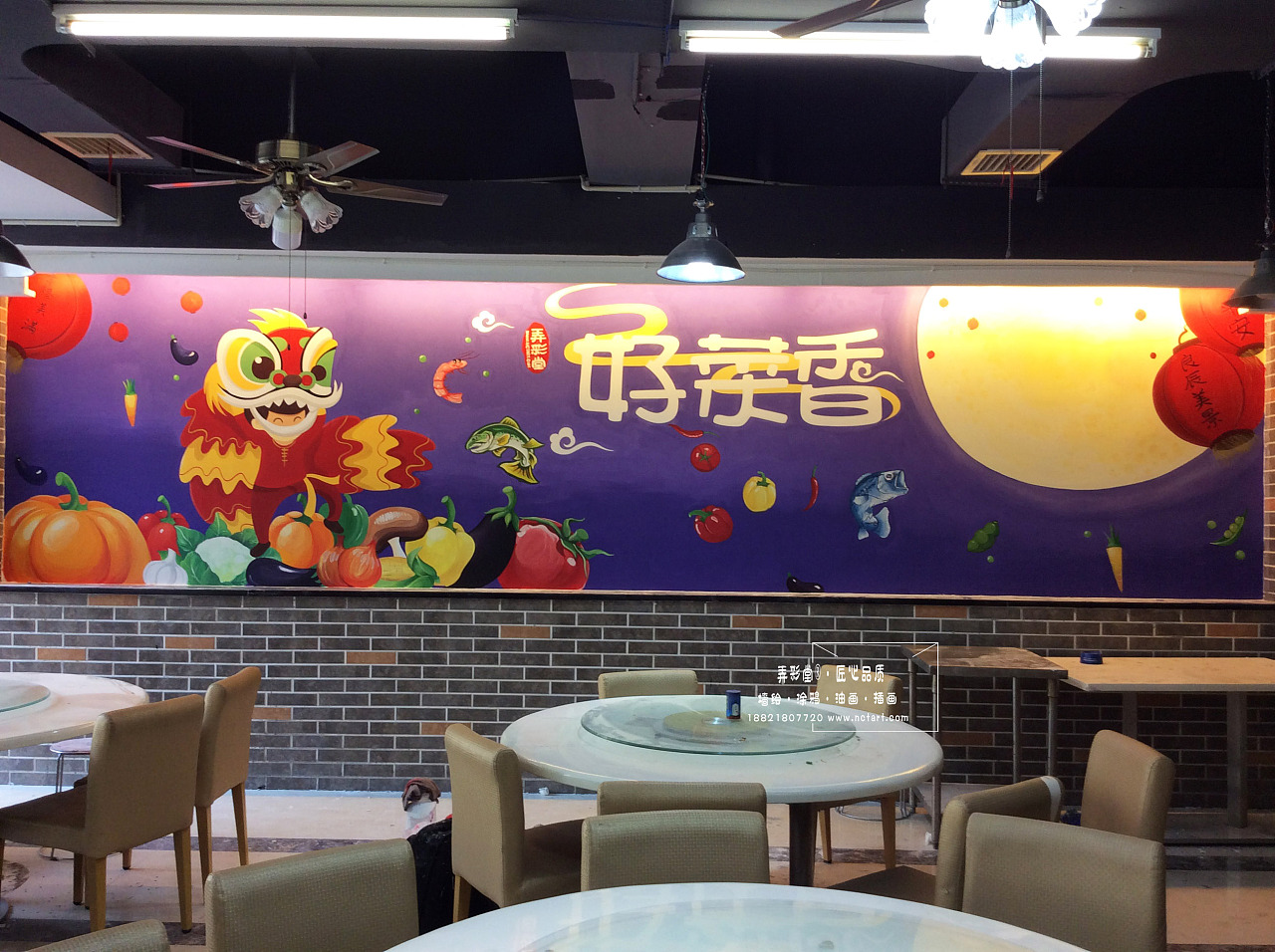 江南水乡，高档酒店墙体手绘|纯艺术|绘画|北京墙绘3D画 - 原创作品 - 站酷 (ZCOOL)