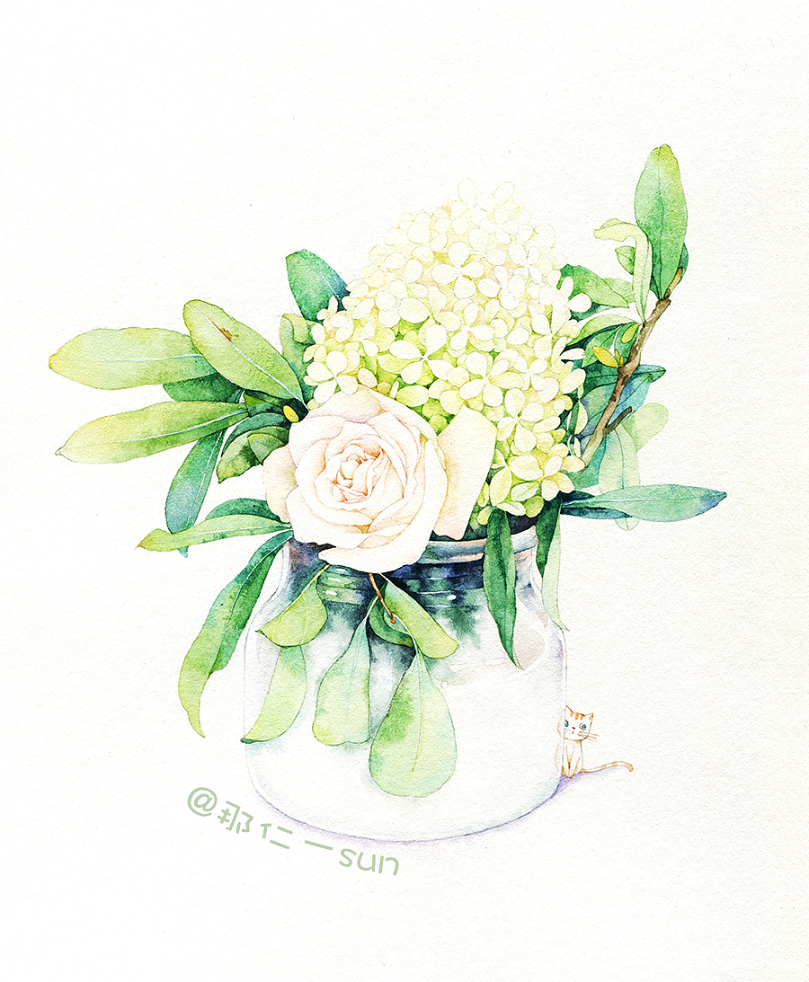 那仁插画#花草绘集#