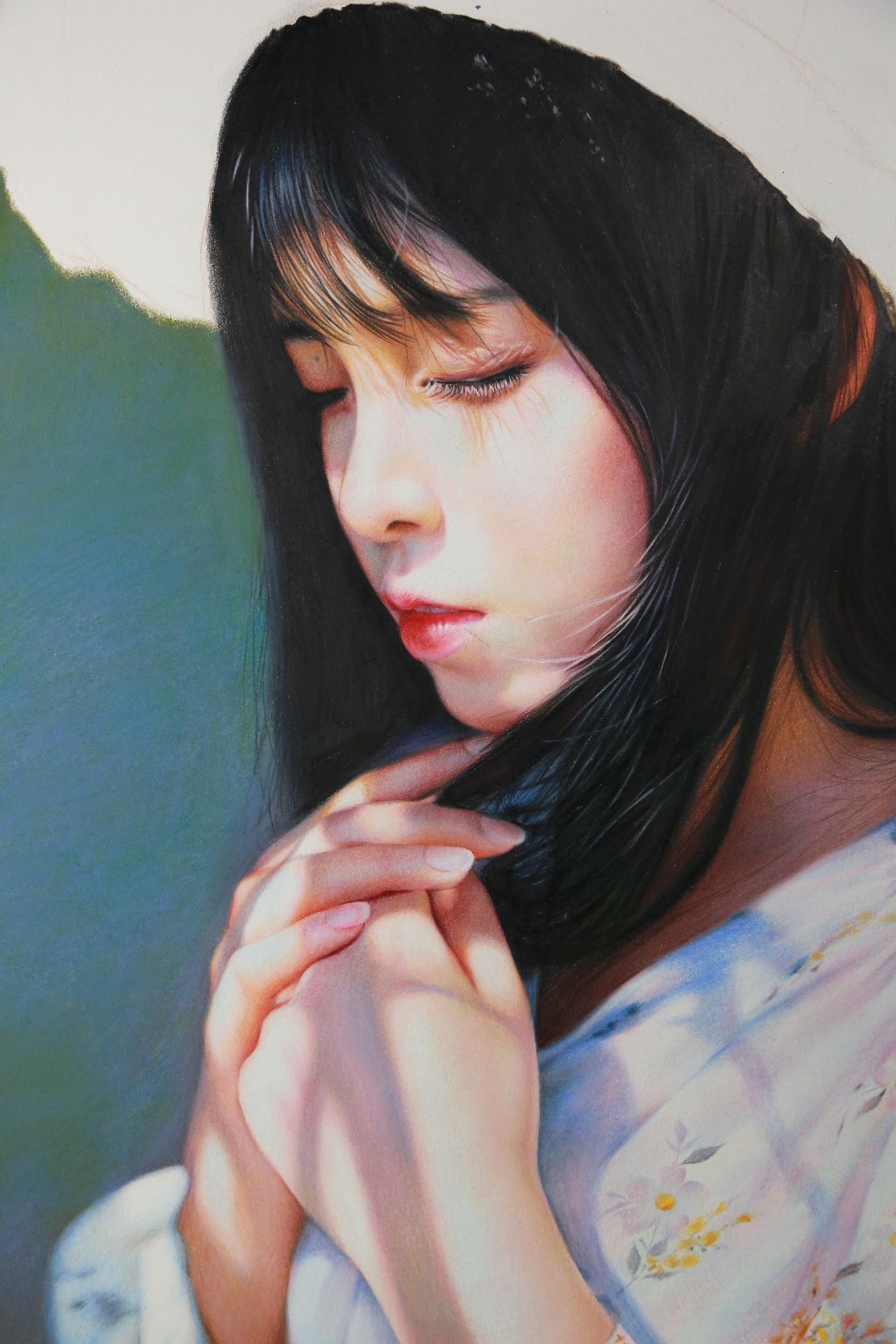 彩铅人物-《暖阳》（内附全程视频）（图ZMTY2NjA1OTUy） - 绘画 - 站酷设计师丹子何原创素材 - 站酷ZCOOL