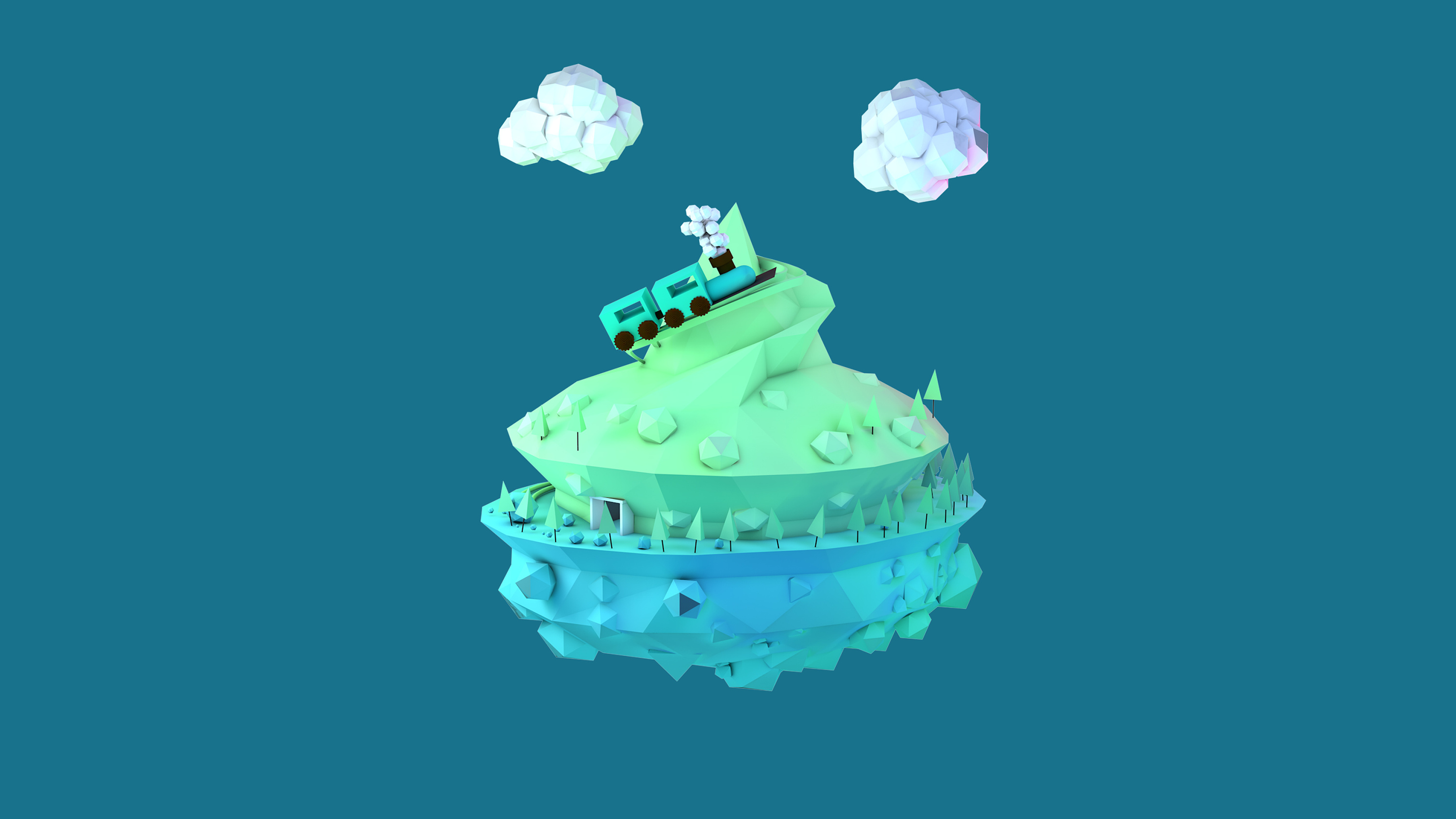 c4d低多边形|三维|场景|孙开旺 - 原创作品 - 站酷 (zcool)