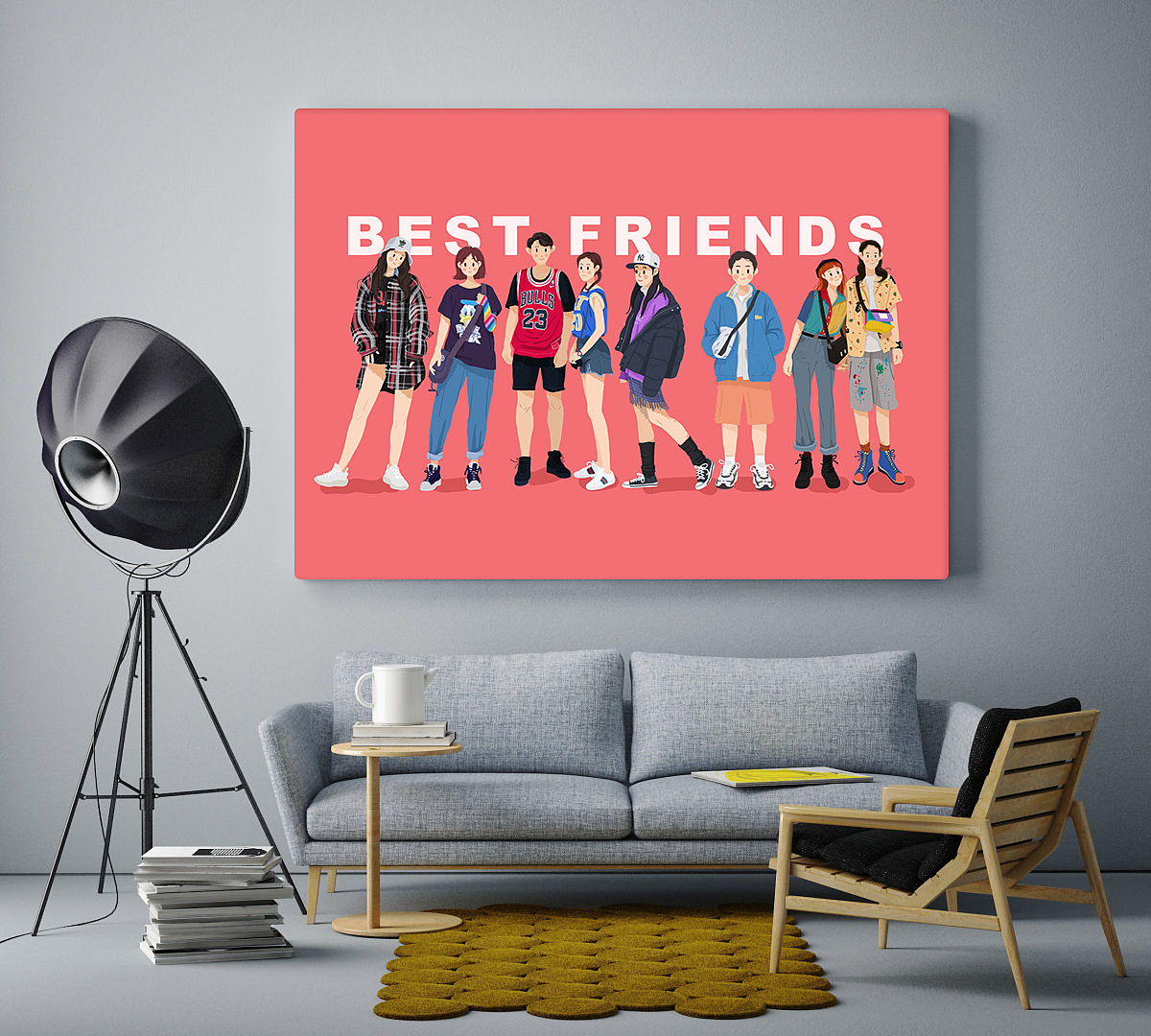 好朋友扁平插画系列