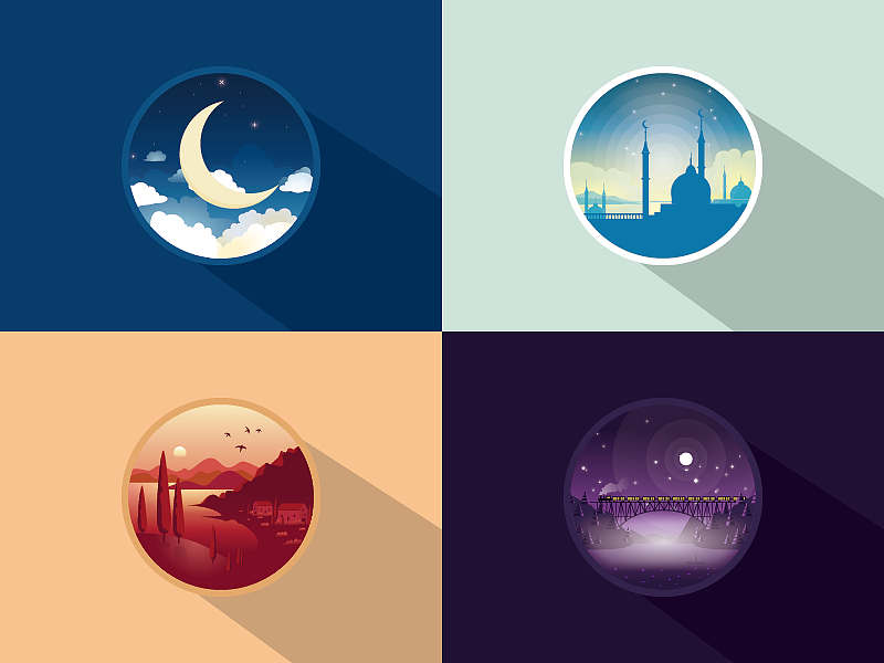 ai场景图标练习|ui|图标|懒癌晚期de迪子 - 临摹作品 - 站酷 (zcool)