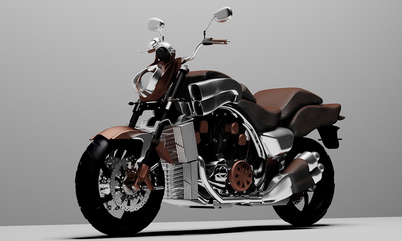 雅马哈v-max摩托车3d效果图