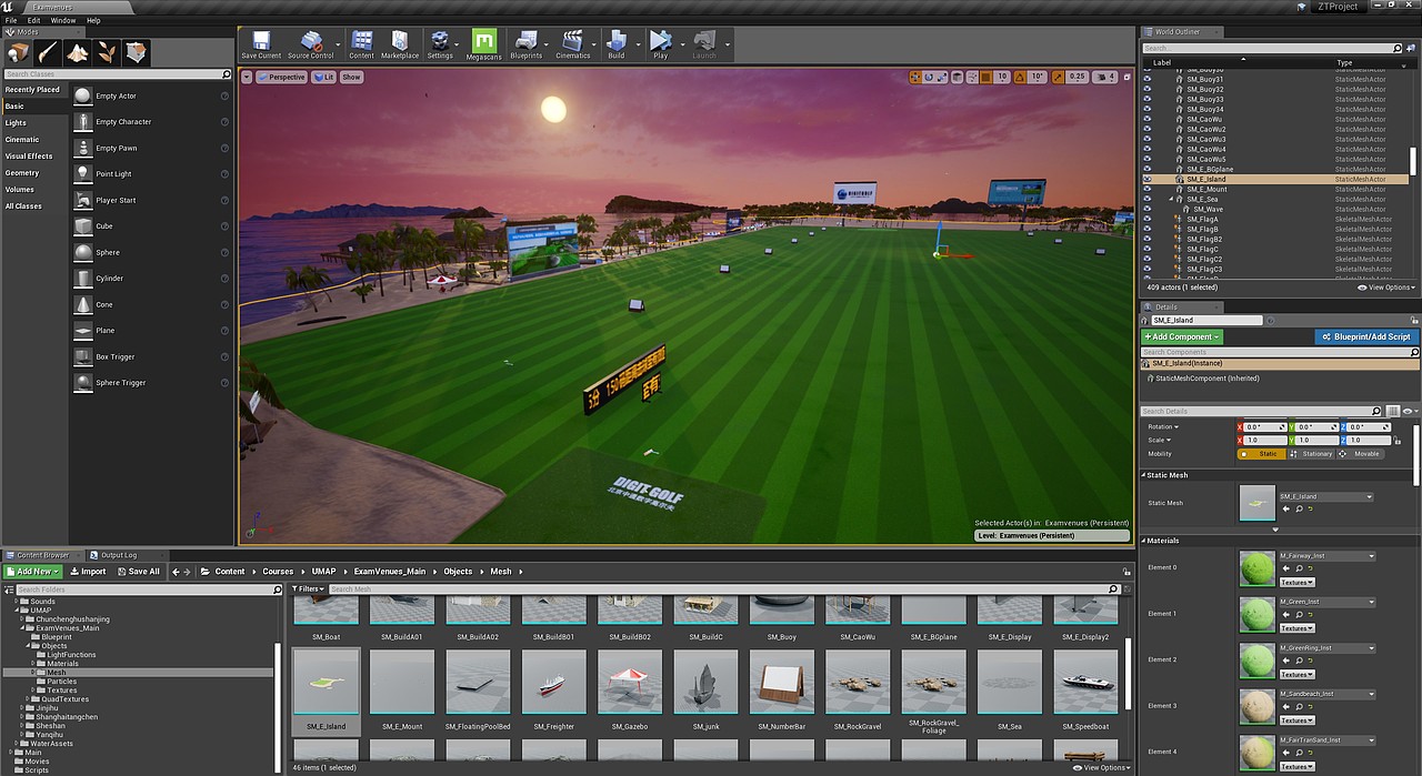 UE4的高尔夫球场1（图ZMTk0MTU5NzI0） - 场景 - 站酷设计师freeyy_km原创素材 - 站酷ZCOOL