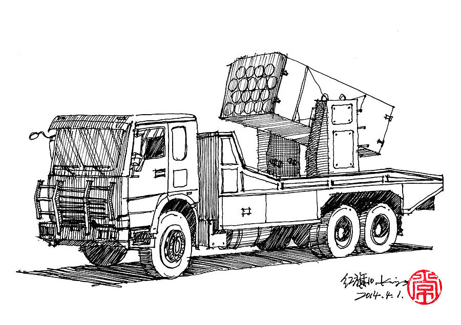 绘车丨2015阅兵式之导弹车_画设计-站酷zcool