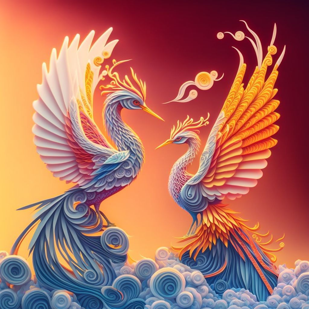 剪纸艺术----双凤舞九天（图ZMzIyNDcwMTg4） - 绘画 - 站酷设计师RROOBBOOTT原创素材 - 站酷ZCOOL
