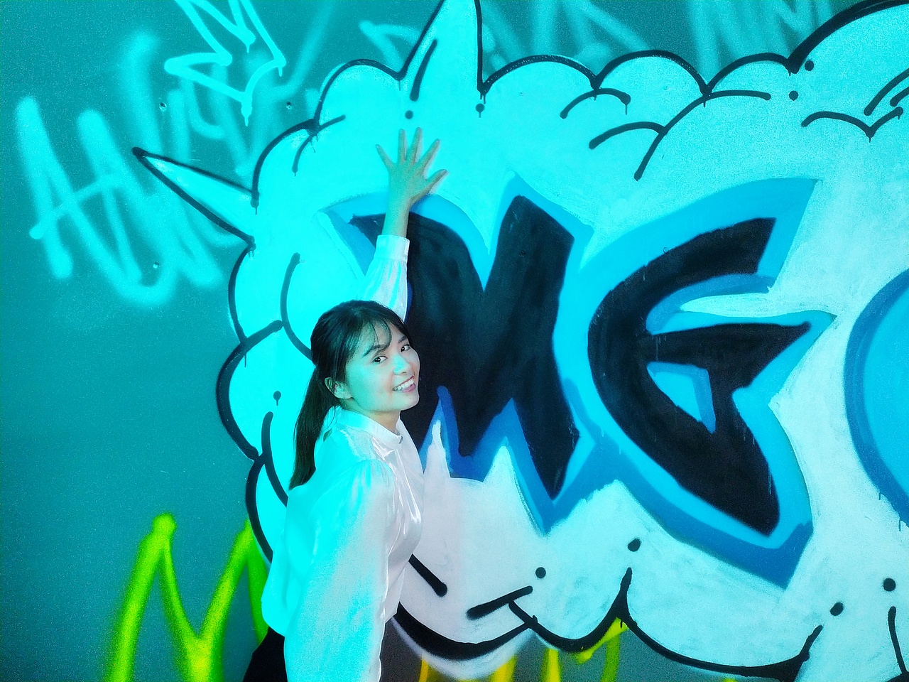 涂鸦墙人像拍摄