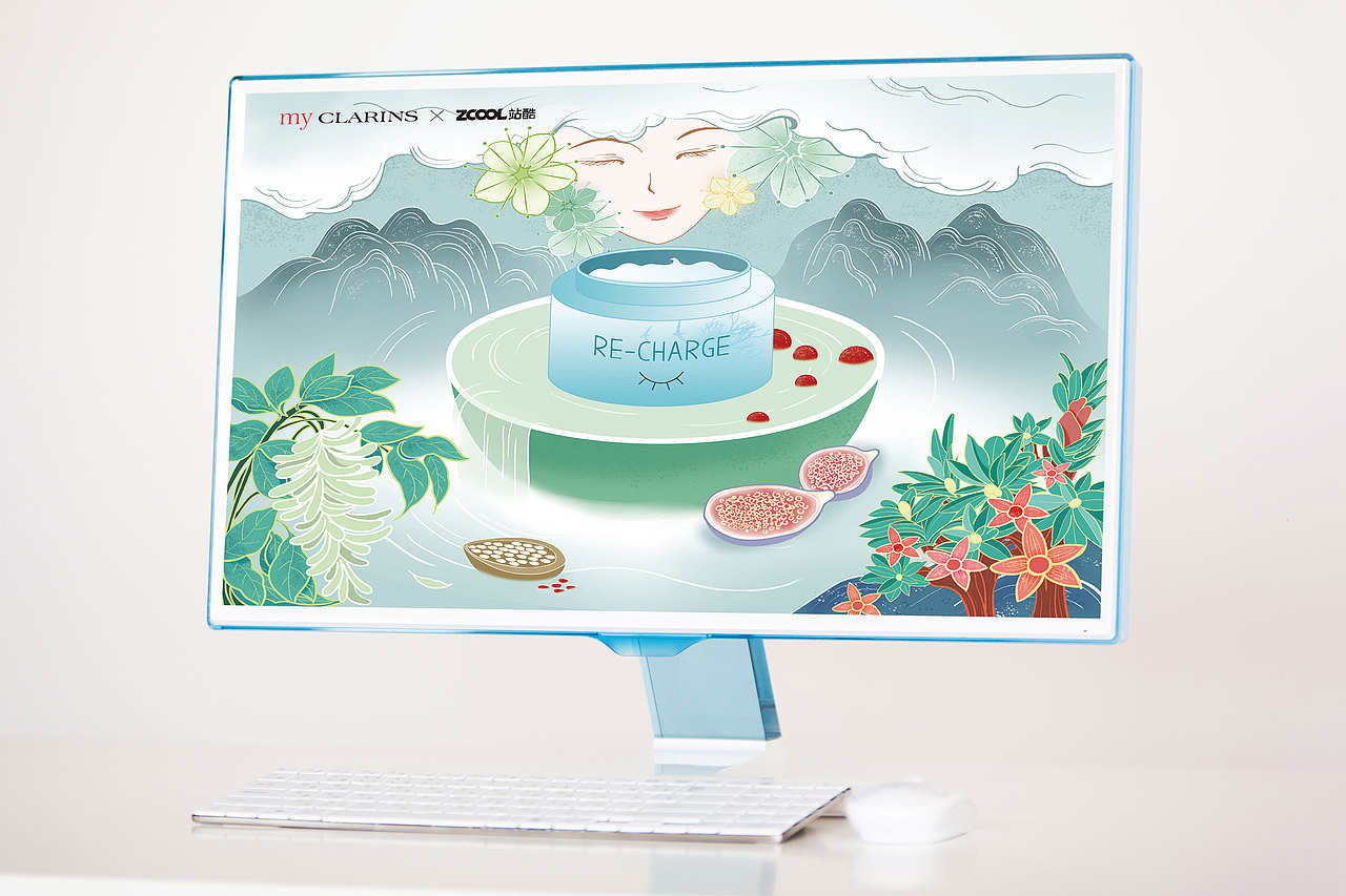 #my CLARINS 寻找天然好食肌# 自然的馈赠（图ZMjk4NjM4NjM2） - 海报 - 站酷设计师会飞的yu呀原创素材 - 站酷ZCOOL