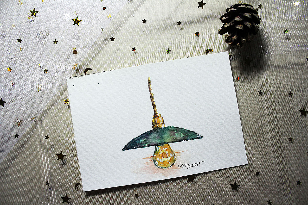 夜[练习图] 水彩 那些花儿 | 九子酱[练习图] 钢笔淡彩 过程 | 九子酱