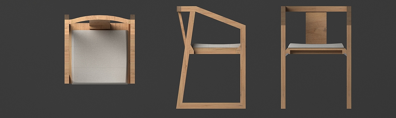 椅子三视图(无尺寸)